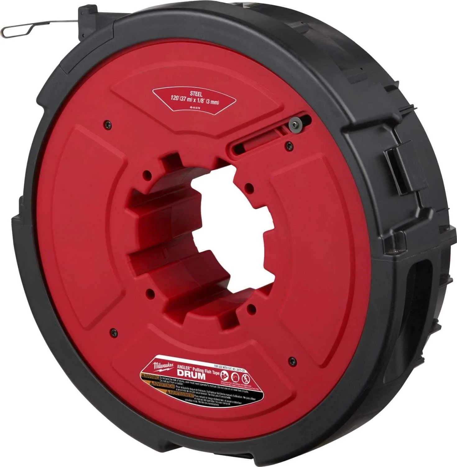 Milwaukee 48-44-5176 Angler 120' x 1/8" Steel Pulling Fish Tape Drum (PROMO) - Image 2