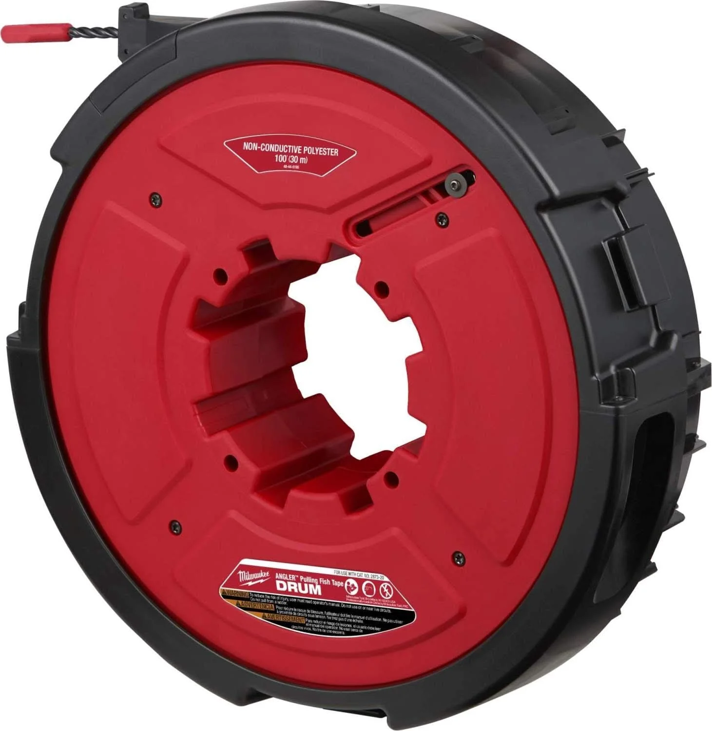 Milwaukee 48-44-5195 Angler 100' Non-Conductive Polyester Pulling Fish Tape Drum (PROMO) - Image 2