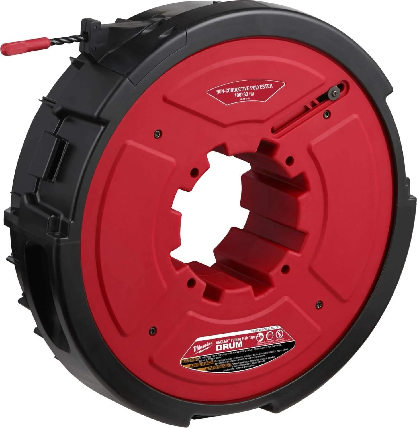 Milwaukee 48-44-5195 Angler 100' Non-Conductive Polyester Pulling Fish Tape Drum (PROMO) - Image 3