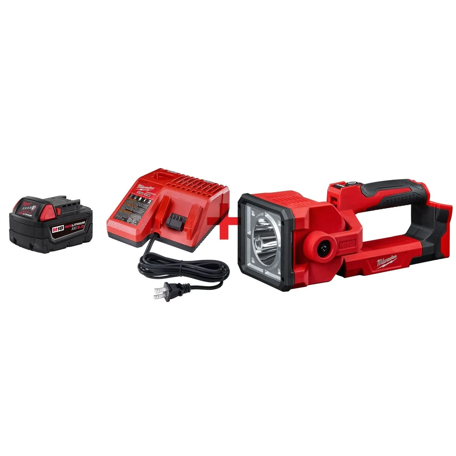 Milwaukee M18 REDLITHIUM XC5.0 System Starter Kit with M18 1,250-Lumen Search Light - Image 1