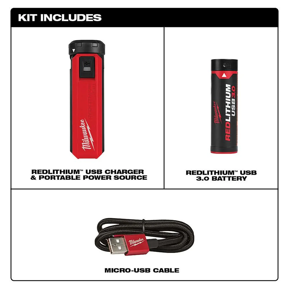 Milwaukee 48-59-2013 REDLITHIUM USB Charger & Portable Power Source Kit - Image 2