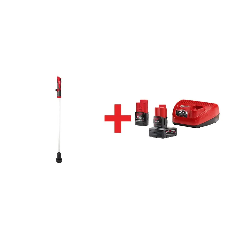 Milwaukee M12 Stick Transfer Pump with M12 REDLITHIUM CP2.0/XC4.0 Starter Pack - Image 1