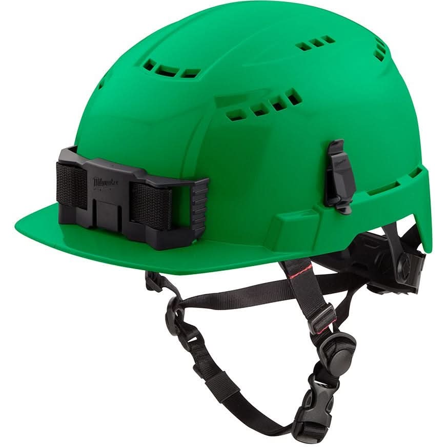 Milwaukee 48-73-1326 Green Front Brim Vented Safety Helmet – Type 2, Class C