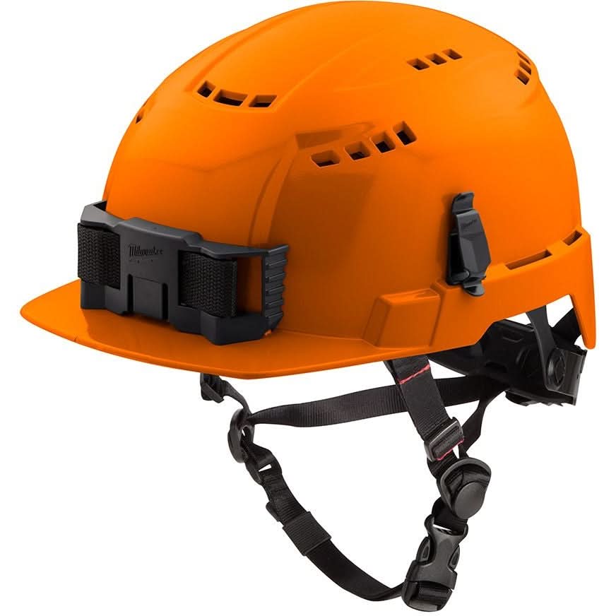 Milwaukee 48-73-1332 Orange Front Brim Vented Safety Helmet - Type 2, Class C - Image 1