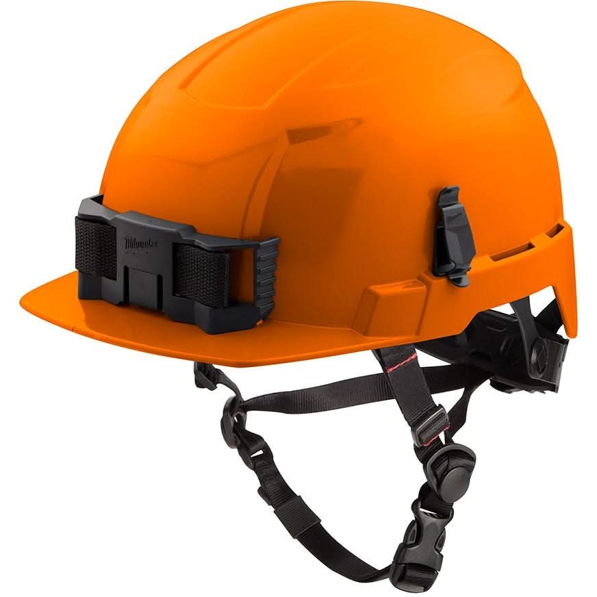 Milwaukee 48-73-1333 Orange Front Brim Safety Helmet - Type 2, Class E - Image 1