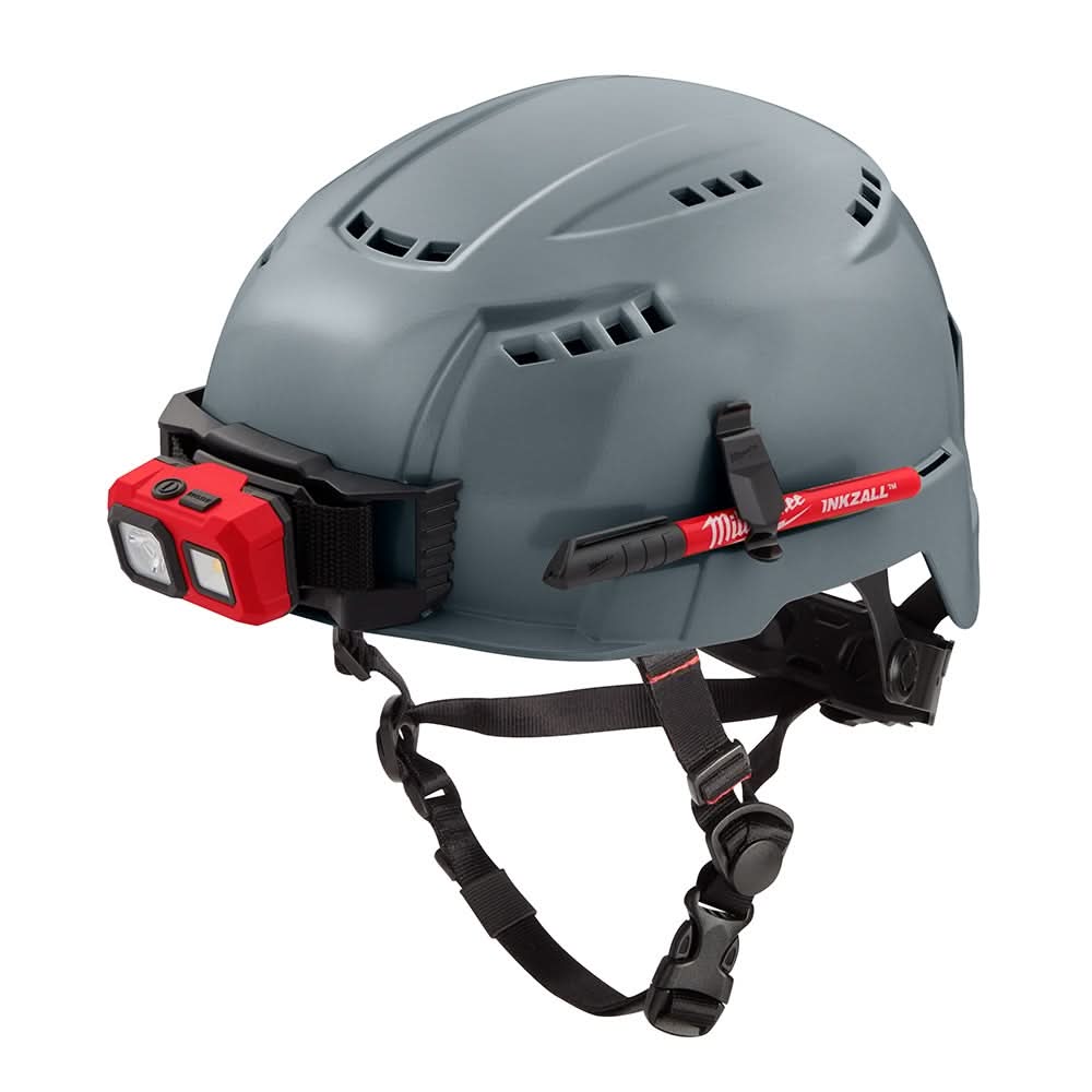 Milwaukee 48-73-1334 Gray Vented Helmet with BOLT – Class C