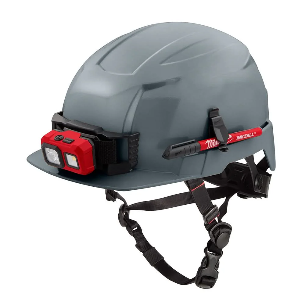 Milwaukee 48-73-1337 Gray Front Brim Helmet with BOLT – Class E