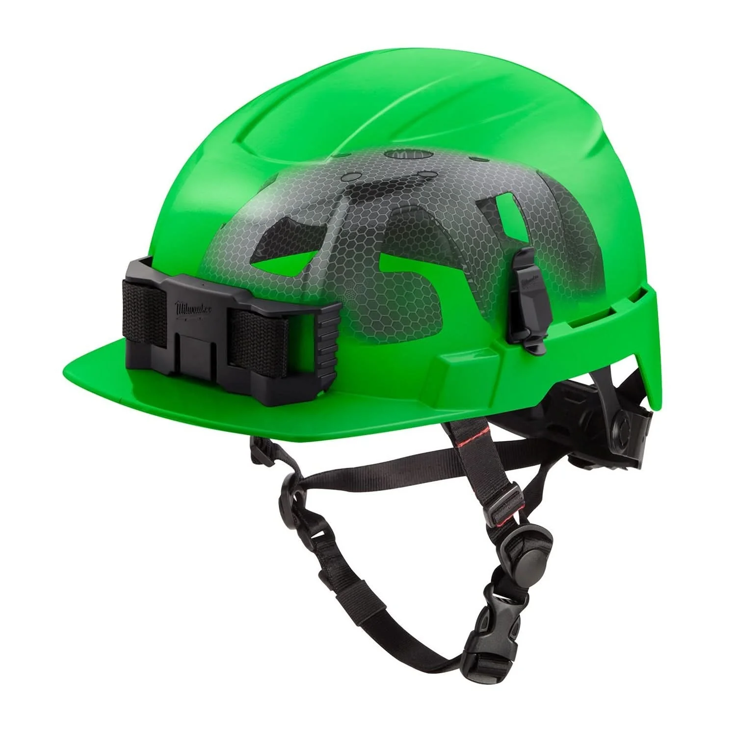 Milwaukee 48-73-1371 BOLT Green Front Brim Safety Helmet with IMPACT ARMOR Liner (USA) – Type 2, Class E