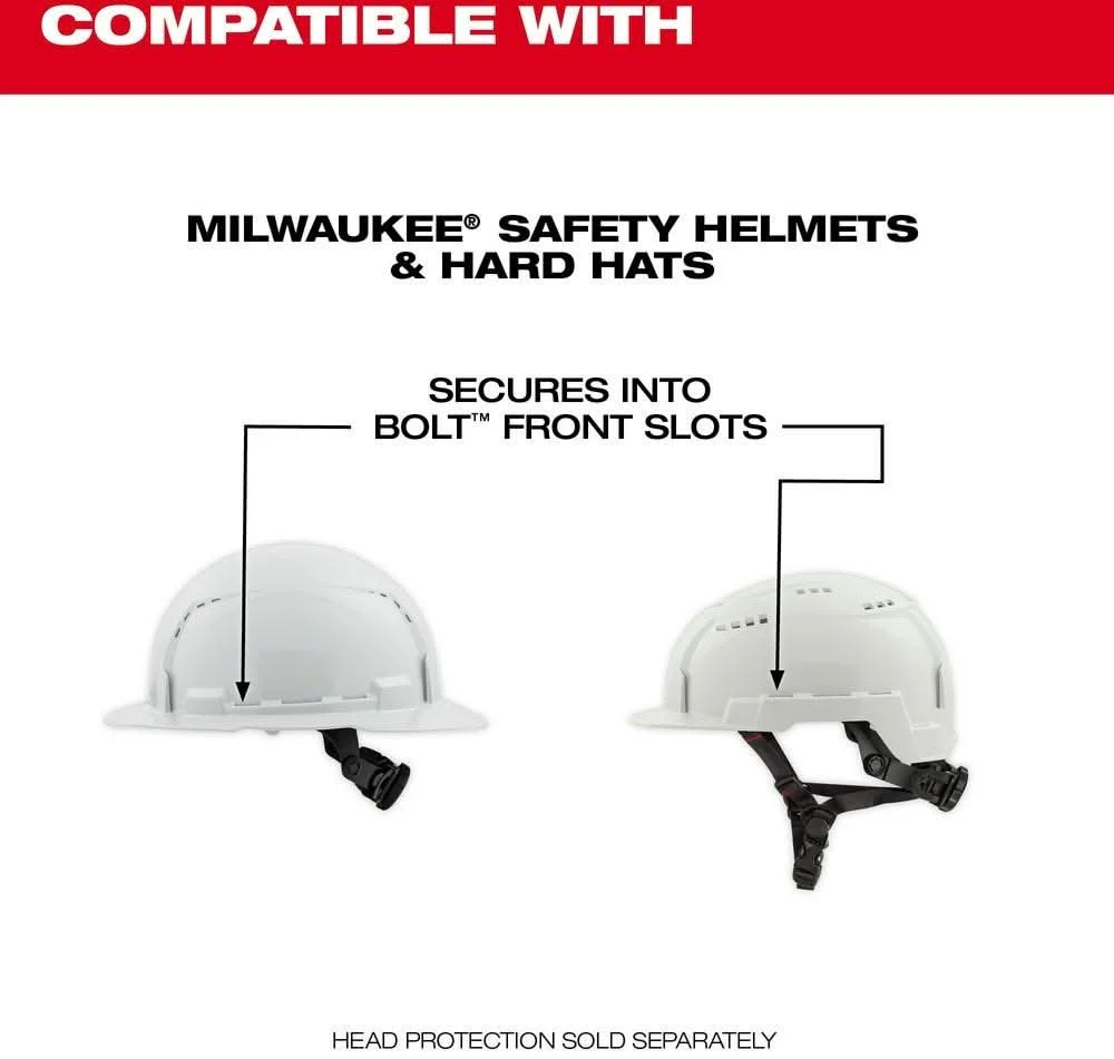 Milwaukee 48-73-1425 BOLT Full Face Shield - Gray Dual Coat Lens (Compatible with Milwaukee Safety Helmets & Hard Hats) - Image 3