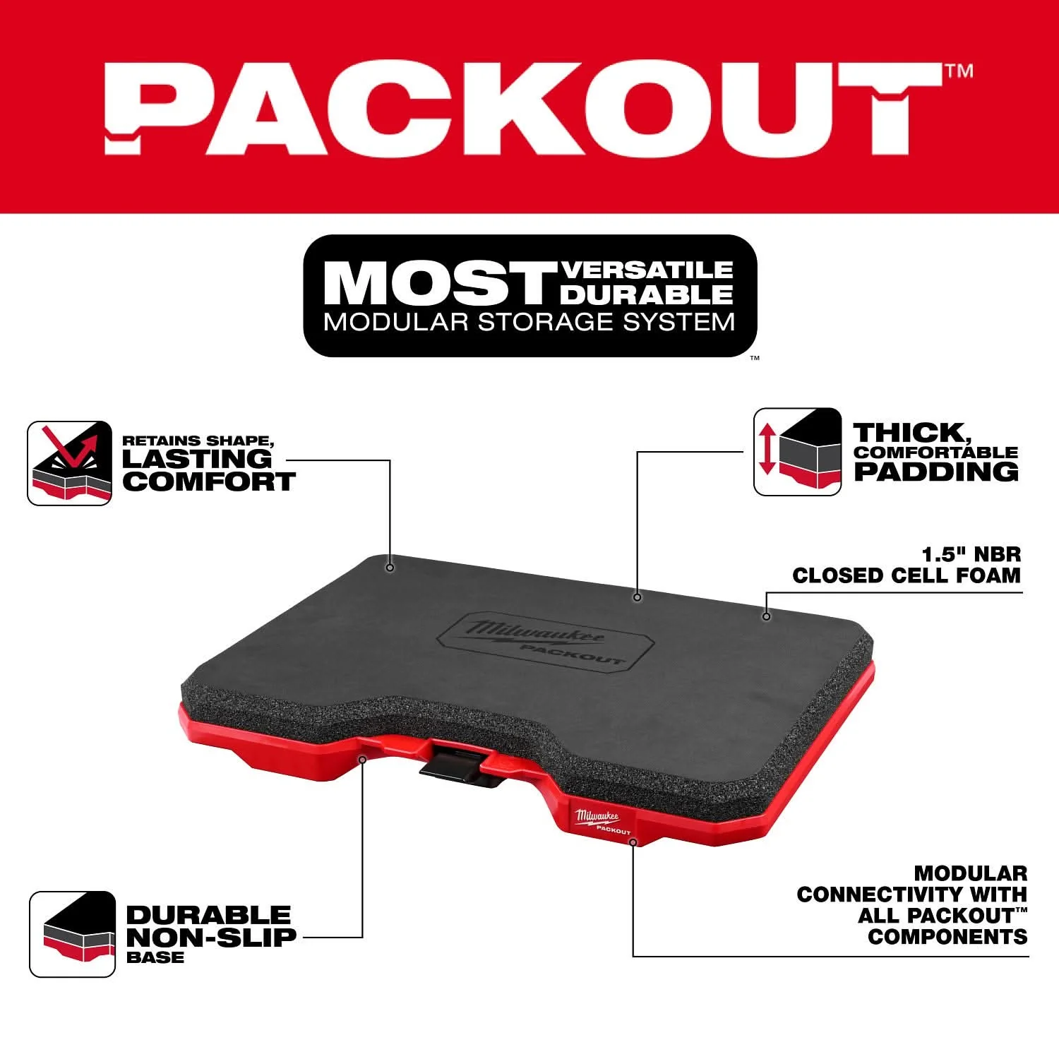 Milwaukee 48-73-6110 PACKOUT Kneeling Pad - Image 3
