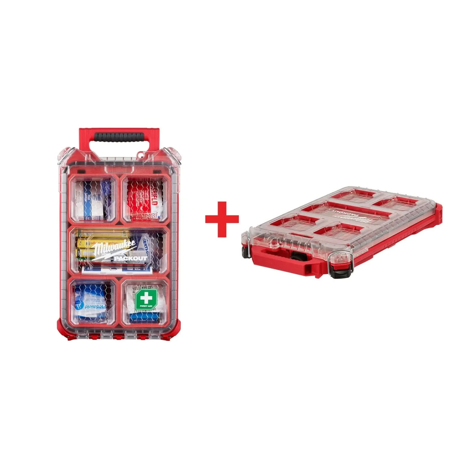 Milwaukee 79PC Class A Type III PACKOUT First Aid Kit with PACKOUT Compact Low-Profile Organizer - Image 1