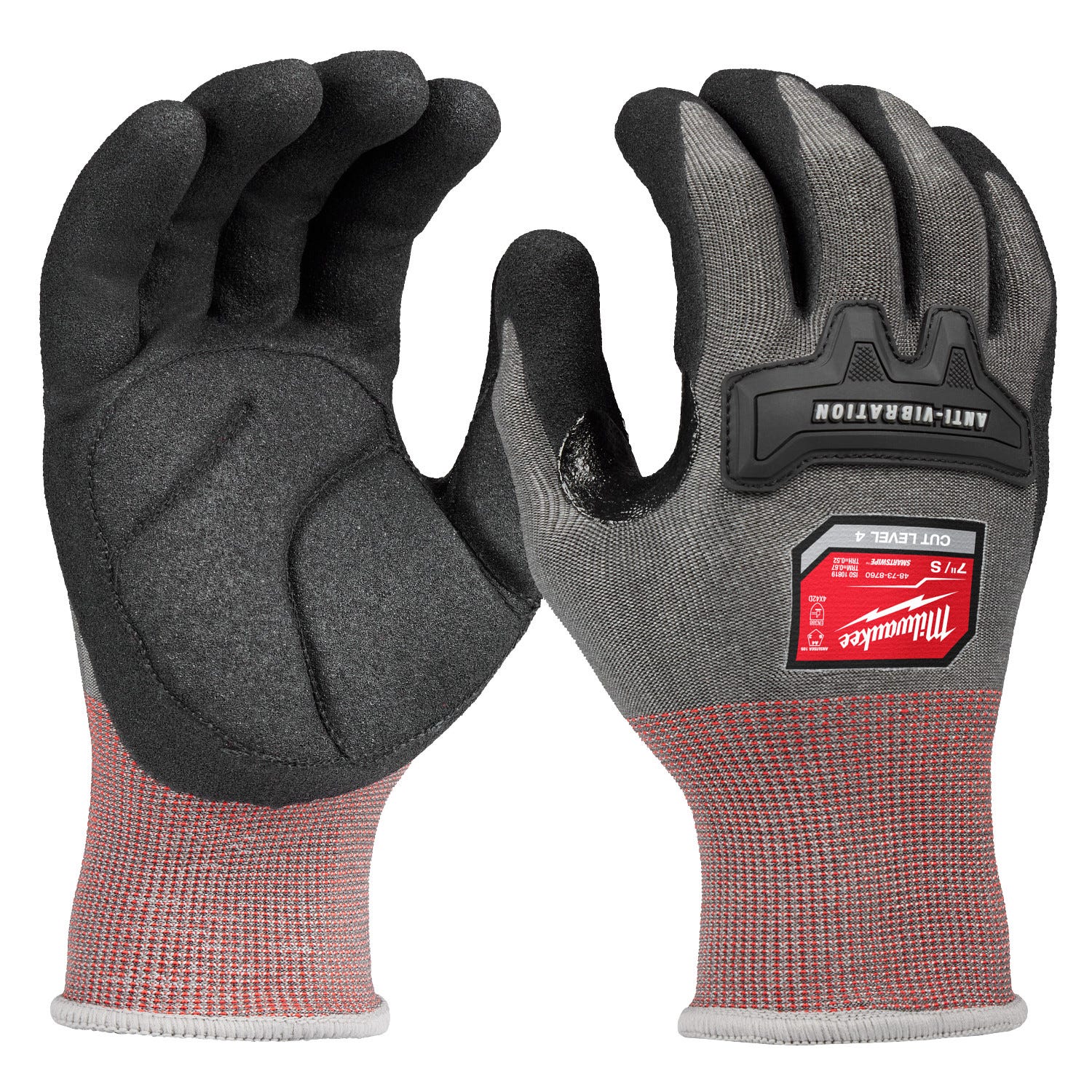 Milwaukee Anti-Vibration Cut Level 4 High Dexterity Nitrile Dipped Glove - Image 1