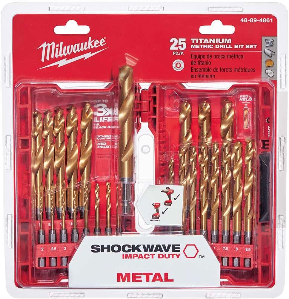 Milwaukee 48-89-4861 Shockwave Red Helix Titanium Metric Set, 25-Piece - Image 2