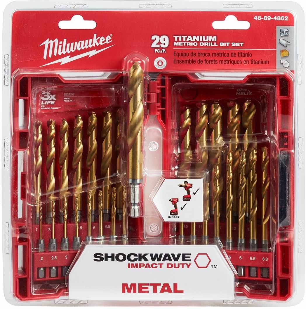 Milwaukee 48-89-4862 Metric 29-Piece Shockwave Titanium Red Helix Kit - Image 2