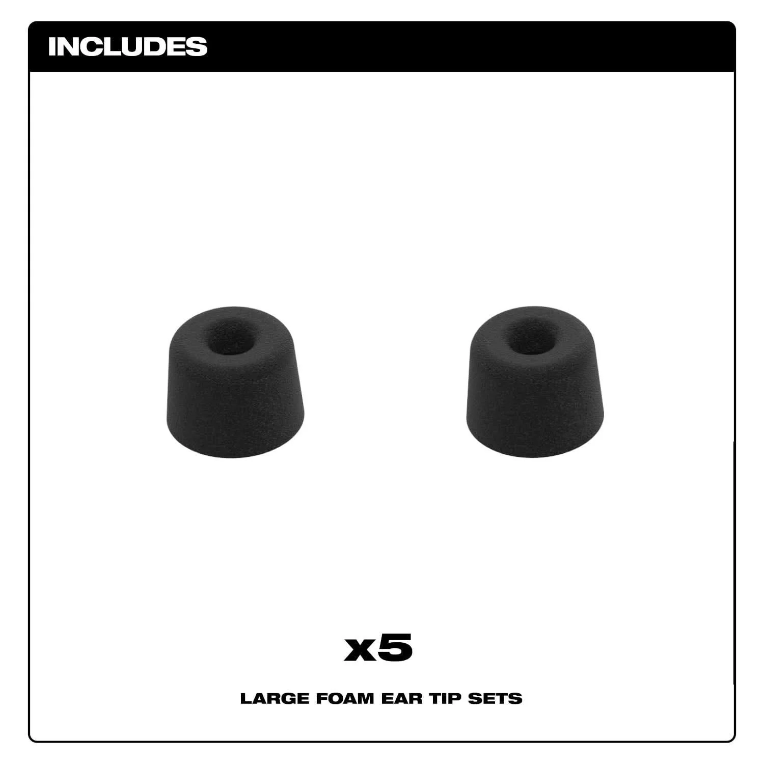 Milwaukee 49-16-0104 Jobsite Earbuds Foam Ear Tip Kit - L - Image 2