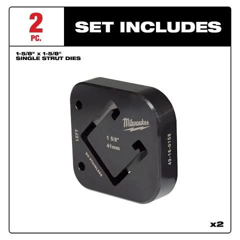 Milwaukee 49-16-0158 1-5/8″ x 1-5/8″ Single Strut Shearing Dies