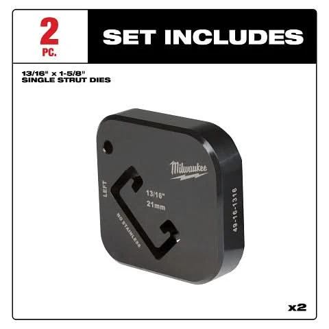 Milwaukee 49-16-1316 13/16″ x 1-5/8″ Single Strut Shearing Dies