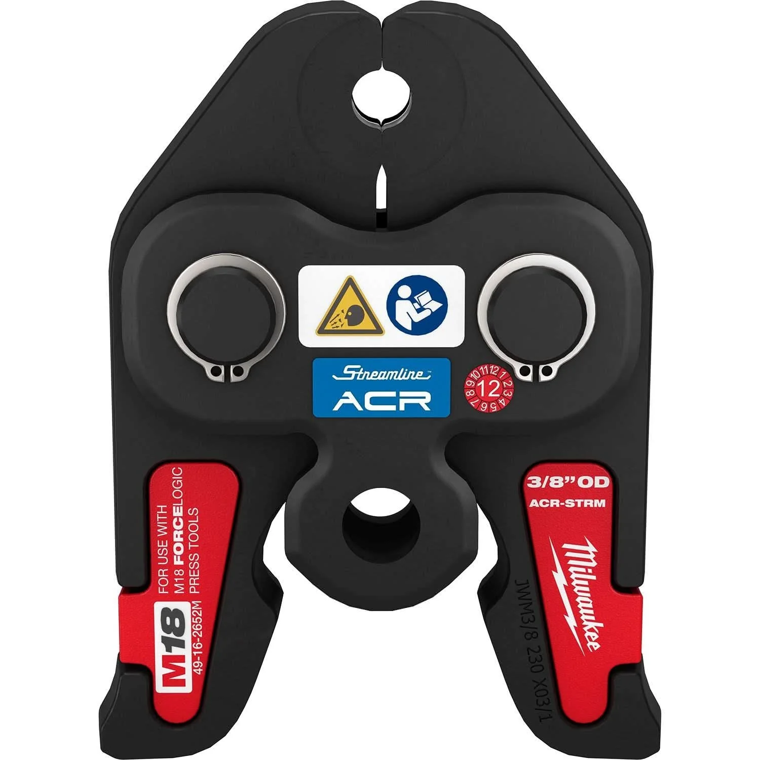Milwaukee 49-16-2652M 3/8-Inch Streamline ACR Press Jaw for M18 FORCE LOGIC Press Tools - Image 1