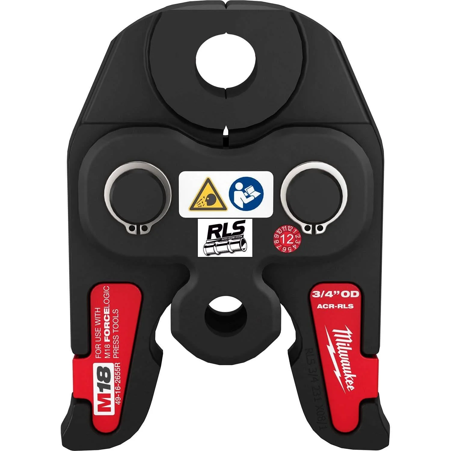 Milwaukee 49-16-2655R 3/4" RLS ACR Press Jaw for M18 FORCE LOGIC Press Tools - Image 1