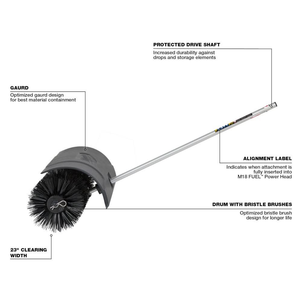 Milwaukee 49-16-2741 QUIK-LOK Bristle Brush Attachment - Image 3
