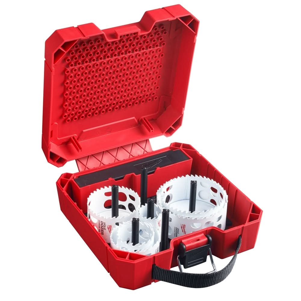 Milwaukee 49-22-3077 9 PC HOLE DOZER with Carbide Teeth Hole Saw Large Diameter Kit - Image 1