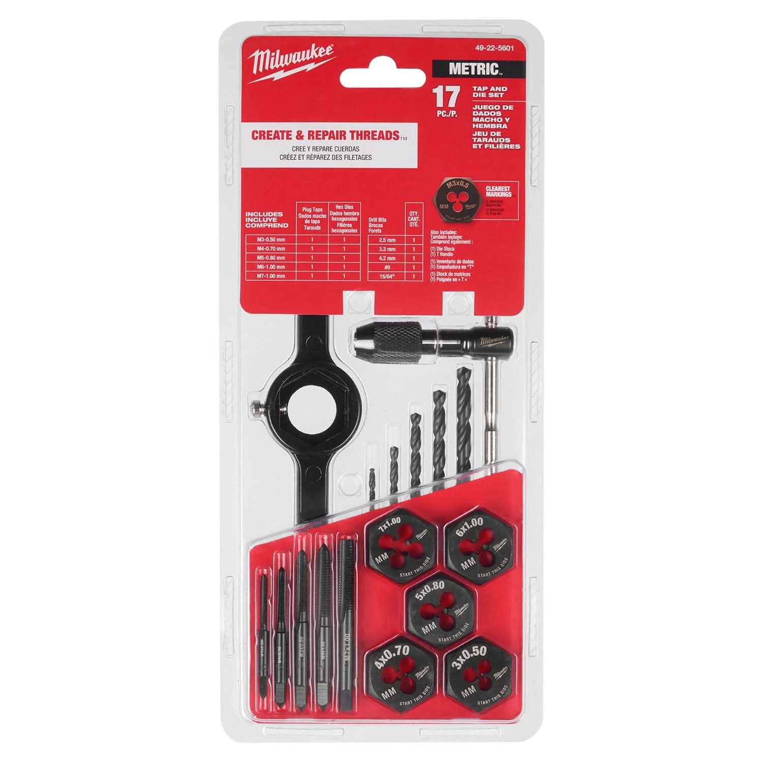 Milwaukee 49-22-5601 17PC Metric Tap and Die Set - Image 2