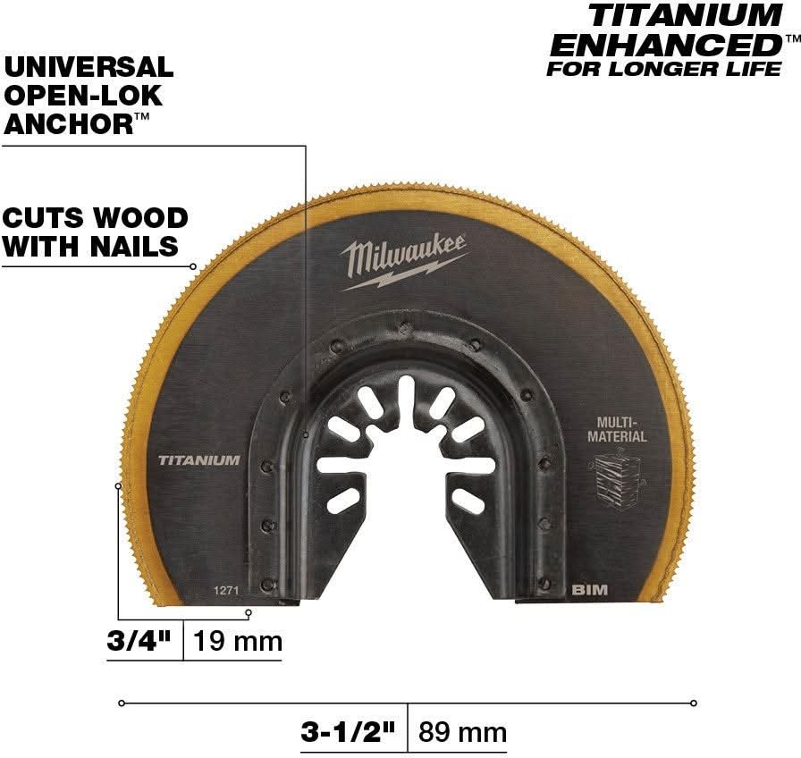 Milwaukee 49-25-1271 Open-Lok 3-1/2-Inch Titanium Enhanced Bi-Metal Segmented Blade, 1-Pack - Image 2