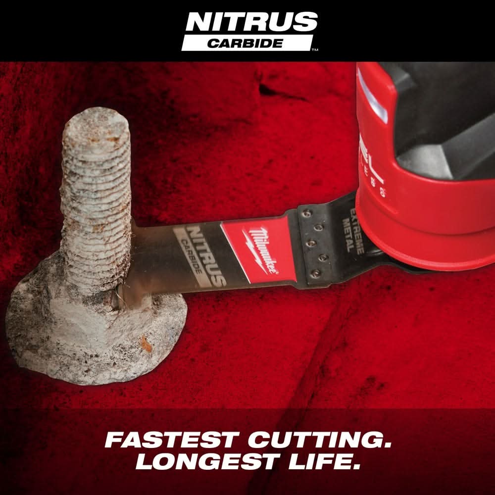 Milwaukee 49-25-1563 NITRUS CARBIDE Extreme Metal Universal Fit OPEN-LOK Multi-Tool Blade 3PK - Image 3
