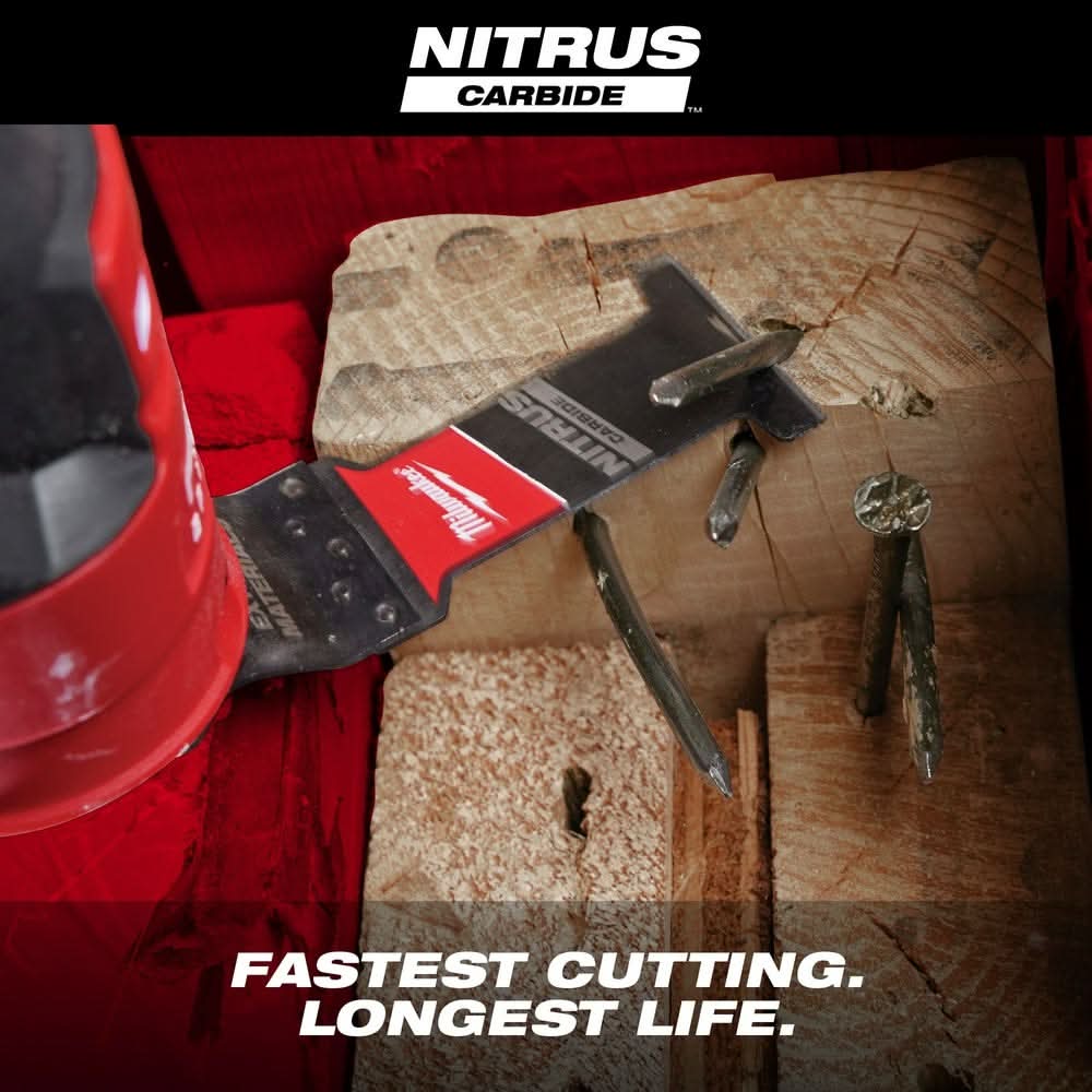 Milwaukee 49-25-1575 NITRUS CARBIDE Extreme Materials Universal Fit OPEN-LOK Multi-Tool Blade 5PK - Image 3