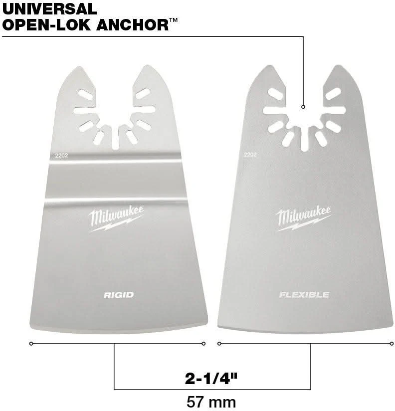 Milwaukee 49-25-2202 Open-Lok 2-Inch Rigid & 2-Inch Flexible Scraper Variety Pack, 2-Pieces - Image 2