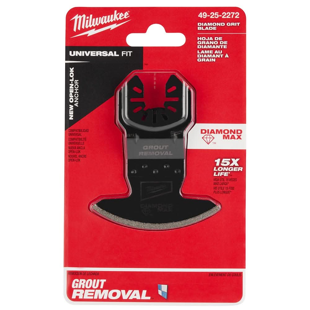 Milwaukee 49-25-2251 OPEN-LOK DIAMOND MAX Diamond Grit Grout Removal Multi-Tool Plunge Blade - Image 3