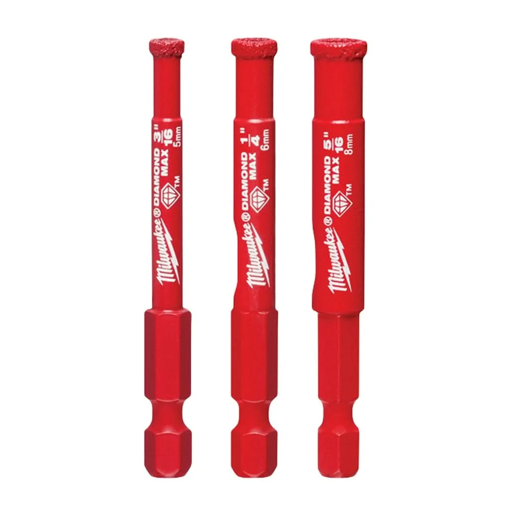 Milwaukee 49-56-0500 DIAMOND MAX Diamond Grit Hole Saw, 3-Piece Set - Image 1