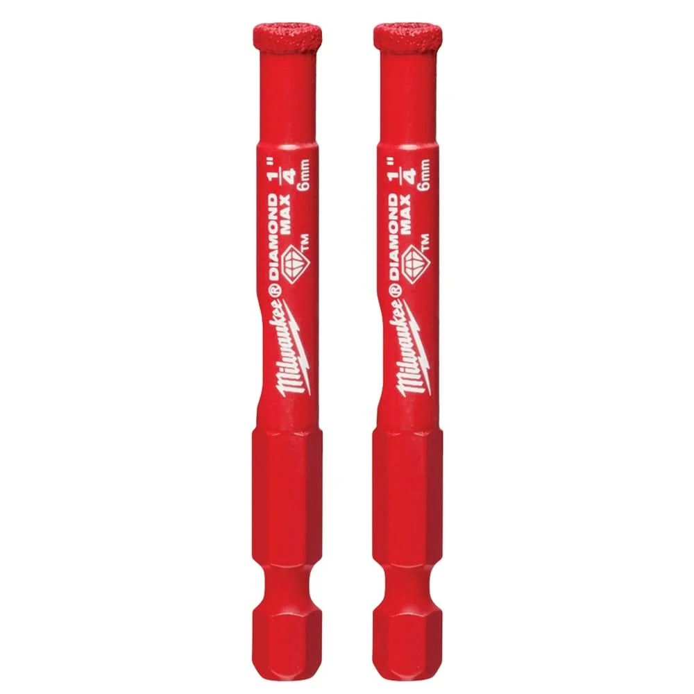 Milwaukee 49-56-0501 DIAMOND MAX 1/4-Inch Diamond Grit Hole Saw, 2-Pack - Image 1