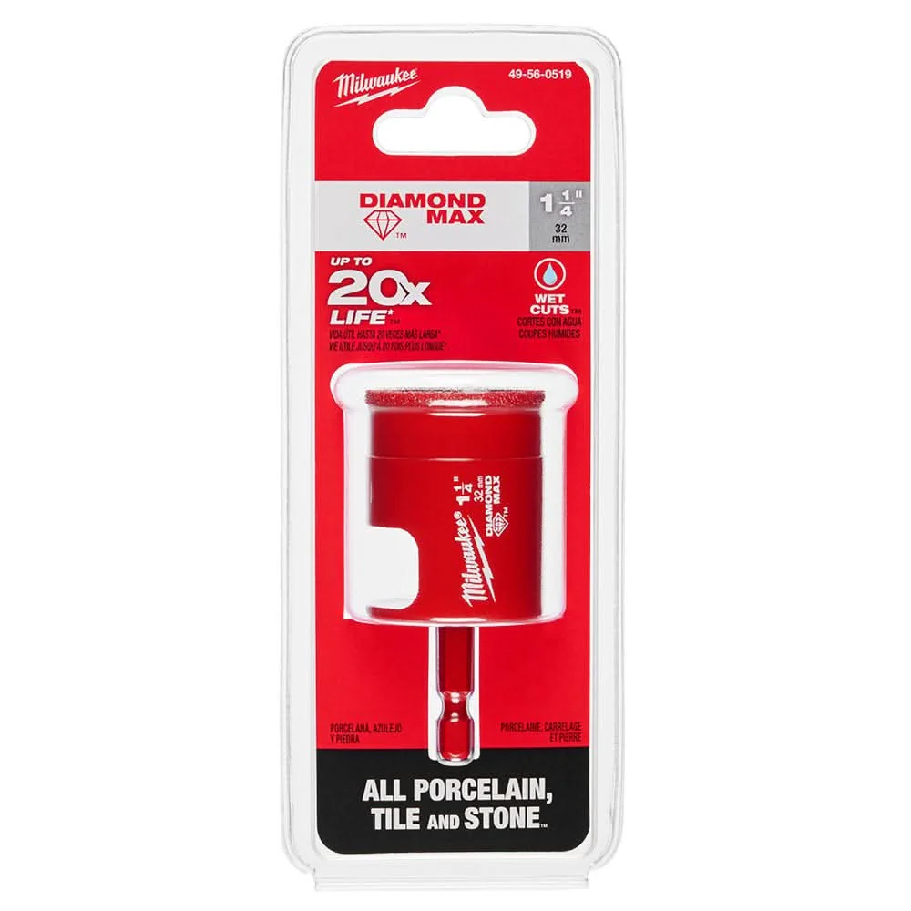 Milwaukee 49-56-0519 Milwaukee 1-1/4" Diamond Max Hole Saw Bit - Image 2