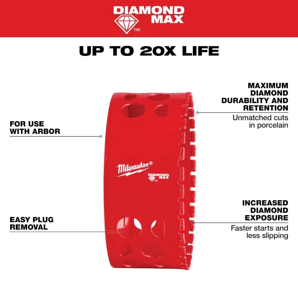 Milwaukee 49-56-5684 Milwaukee 4" Diamond Max Hole Saw - Image 3