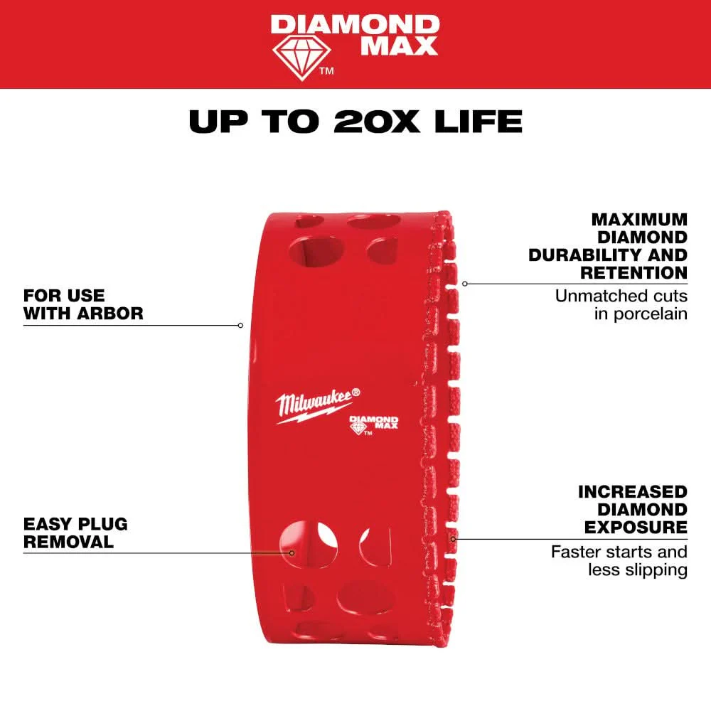 Milwaukee 49-56-5687 Milwaukee 4-1/4" Diamond Max Hole Saw - Image 3