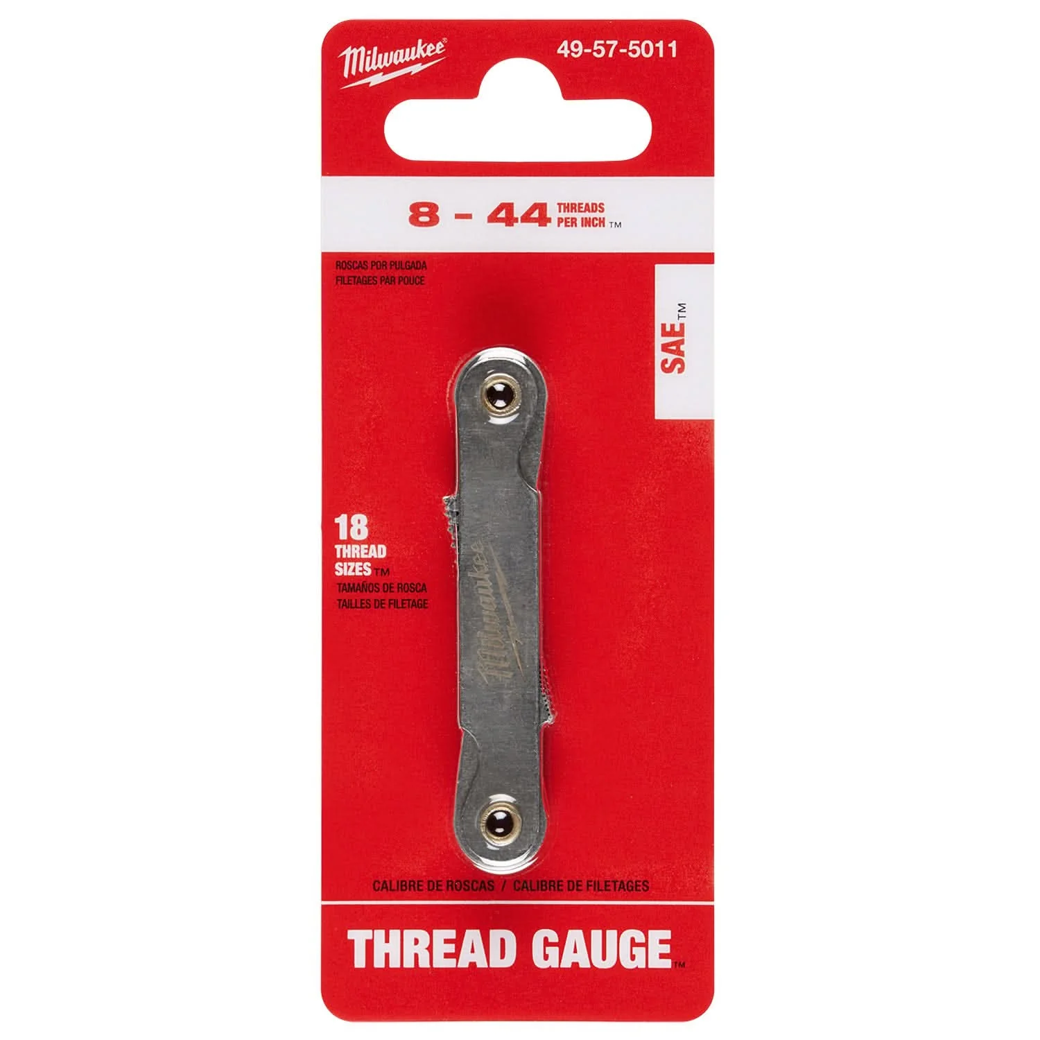 Milwaukee 49-57-5011 8-44 TPI SAE Thread Gauge - Image 2