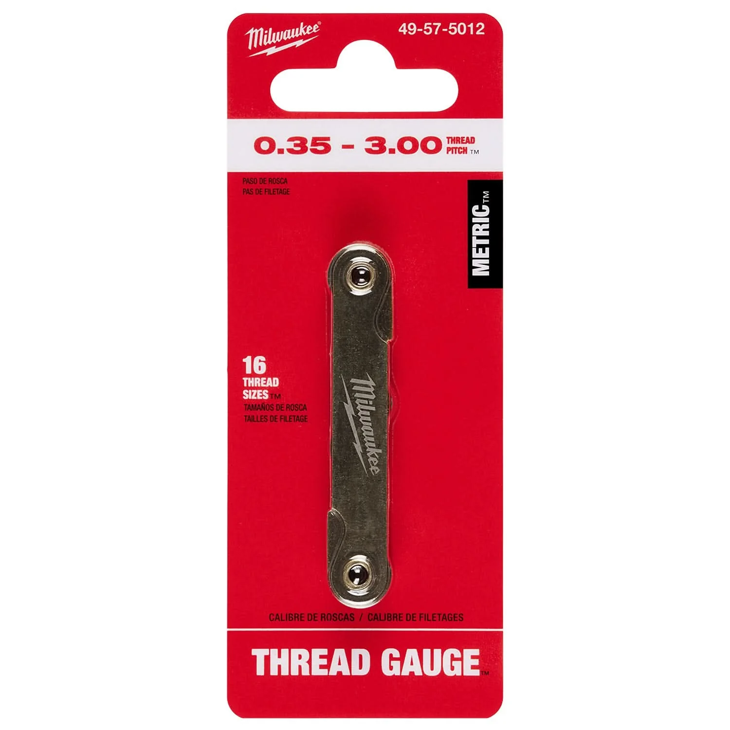 Milwaukee 49-57-5012 0.35-3.00 mm Metric Thread Pitch Gauge - Image 2