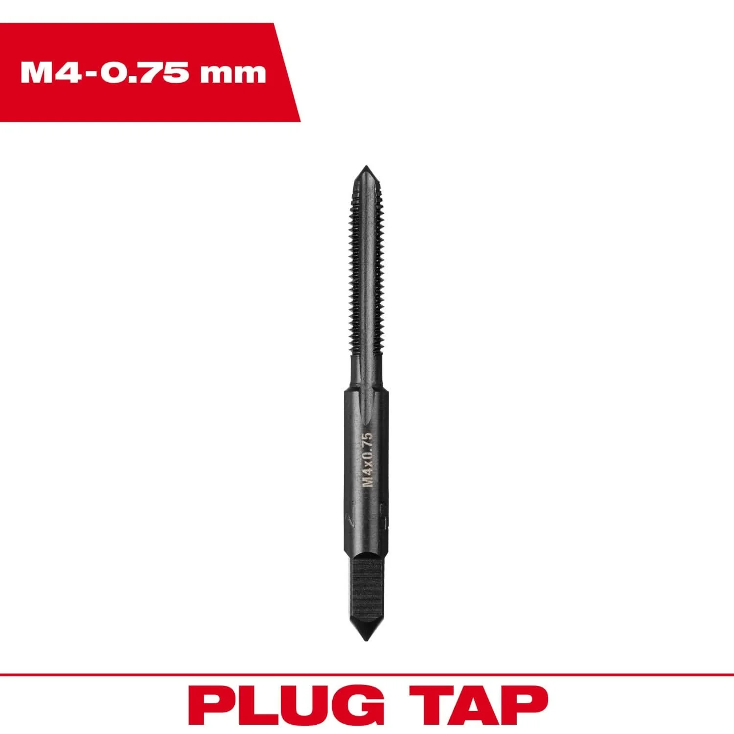 Milwaukee 49-57-5120 M4-0.75 mm Straight Flute Plug Tap - Image 3