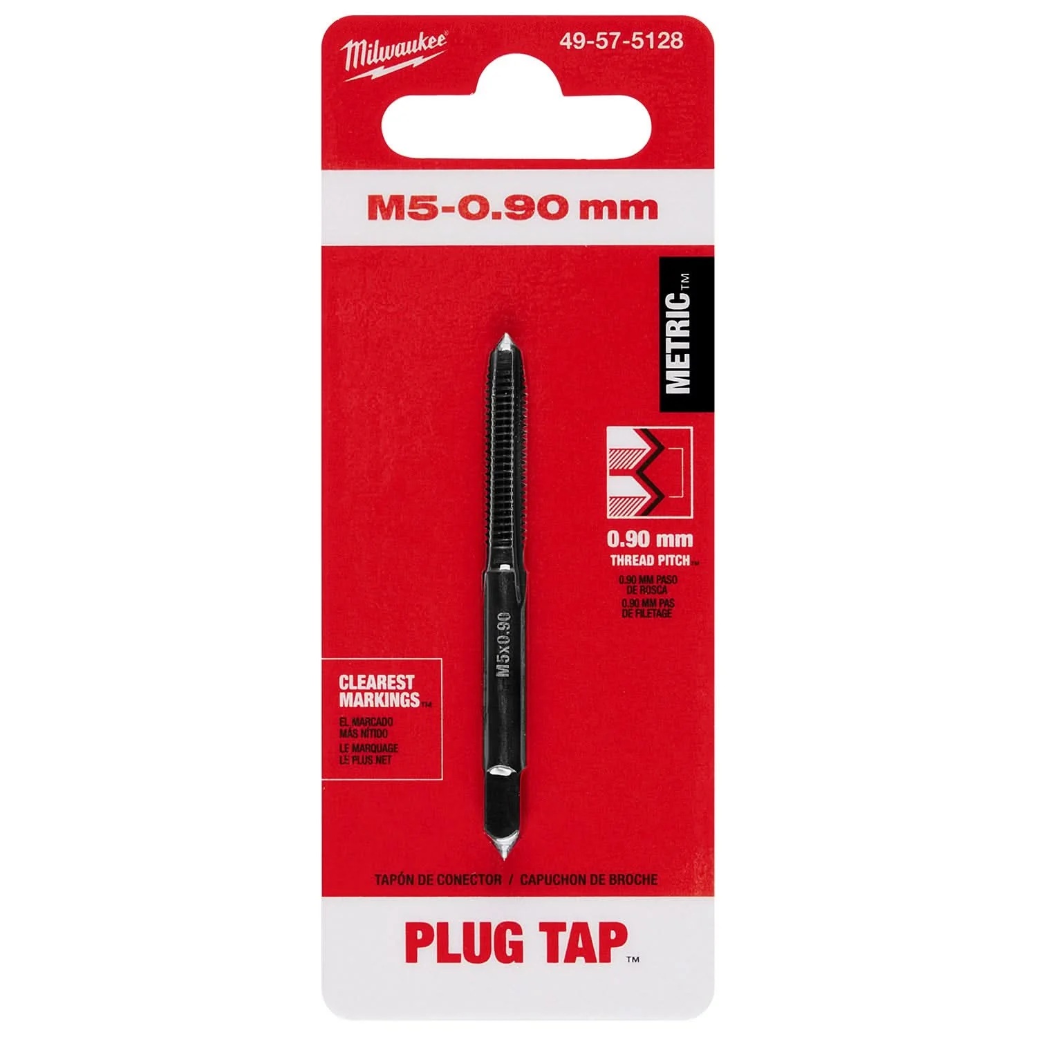 Milwaukee 49-57-5128 M5-0.90 mm Straight Flute Plug Tap - Image 2