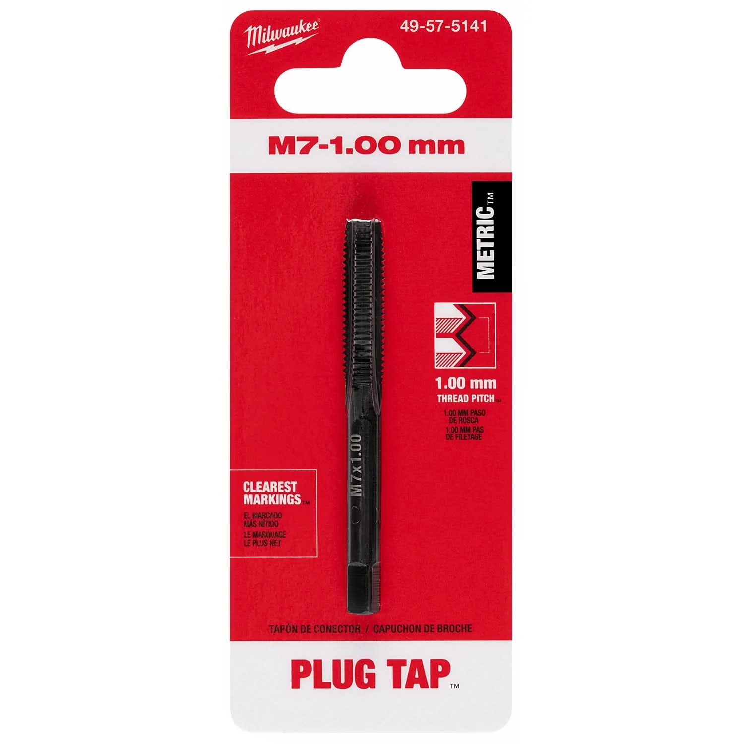 Milwaukee 49-57-5141 M7-1.00 mm Straight Flute Plug Tap - Image 2
