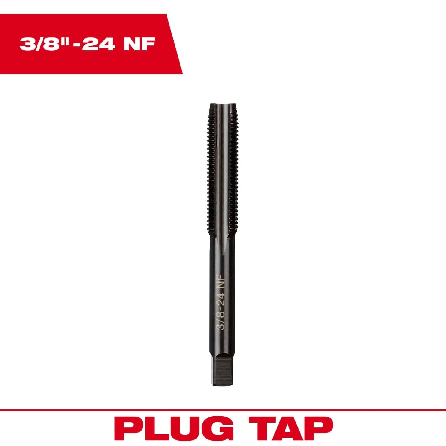 Milwaukee 49-57-5151 3/8"-24 NF Straight Flute Plug Tap - Image 3