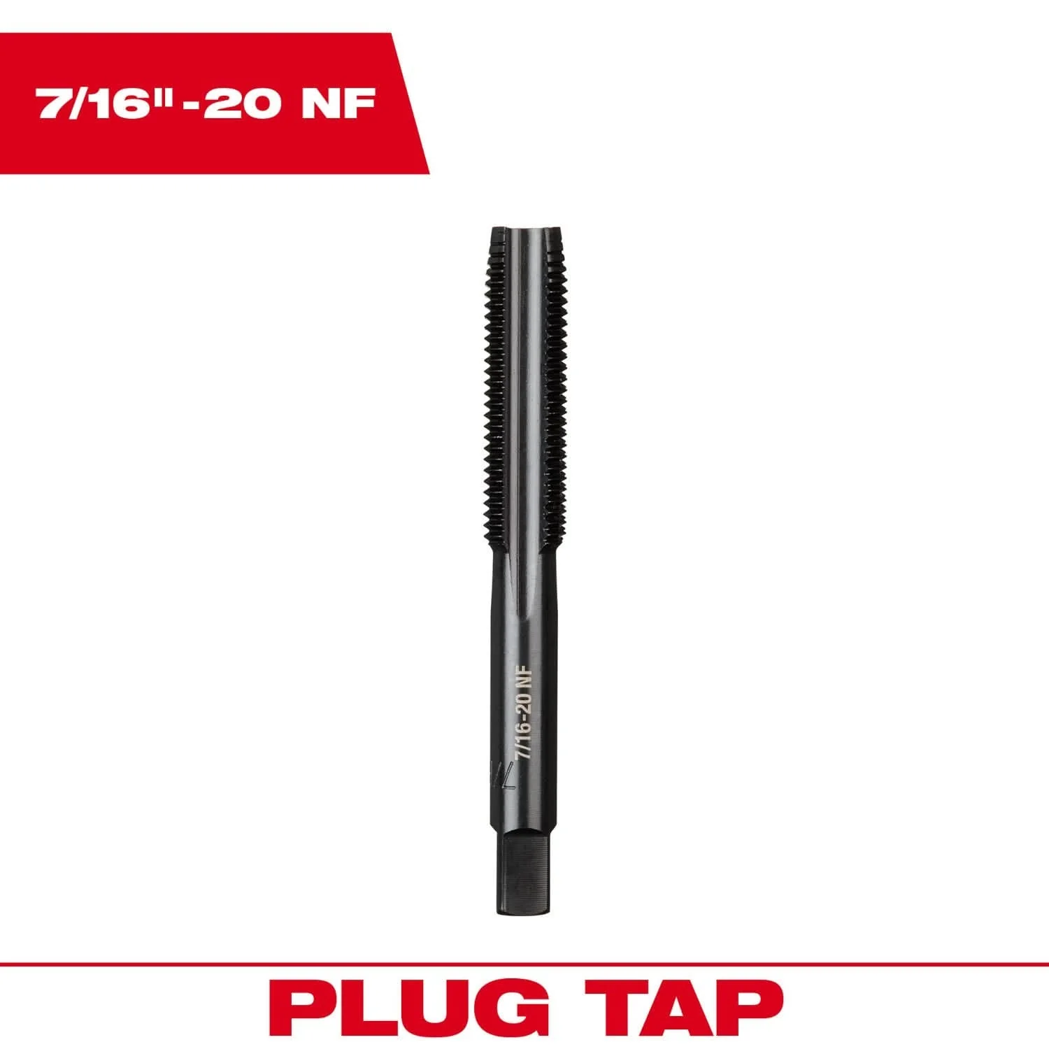 Milwaukee 49-57-5157 7/16"-20 NF Straight Flute Plug Tap - Image 3
