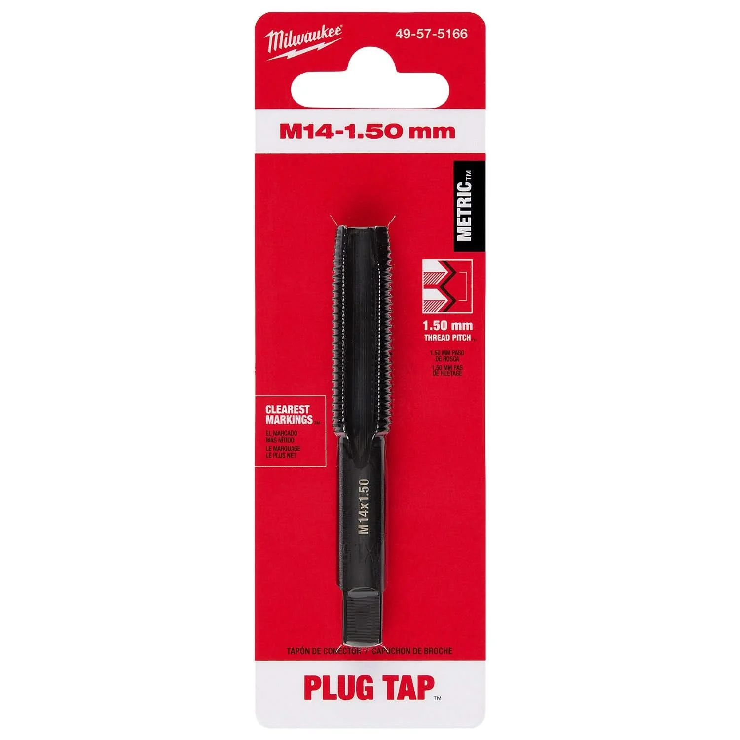 Milwaukee 49-57-5166 M14-1.50 mm Straight Flute Plug Tap - Image 2
