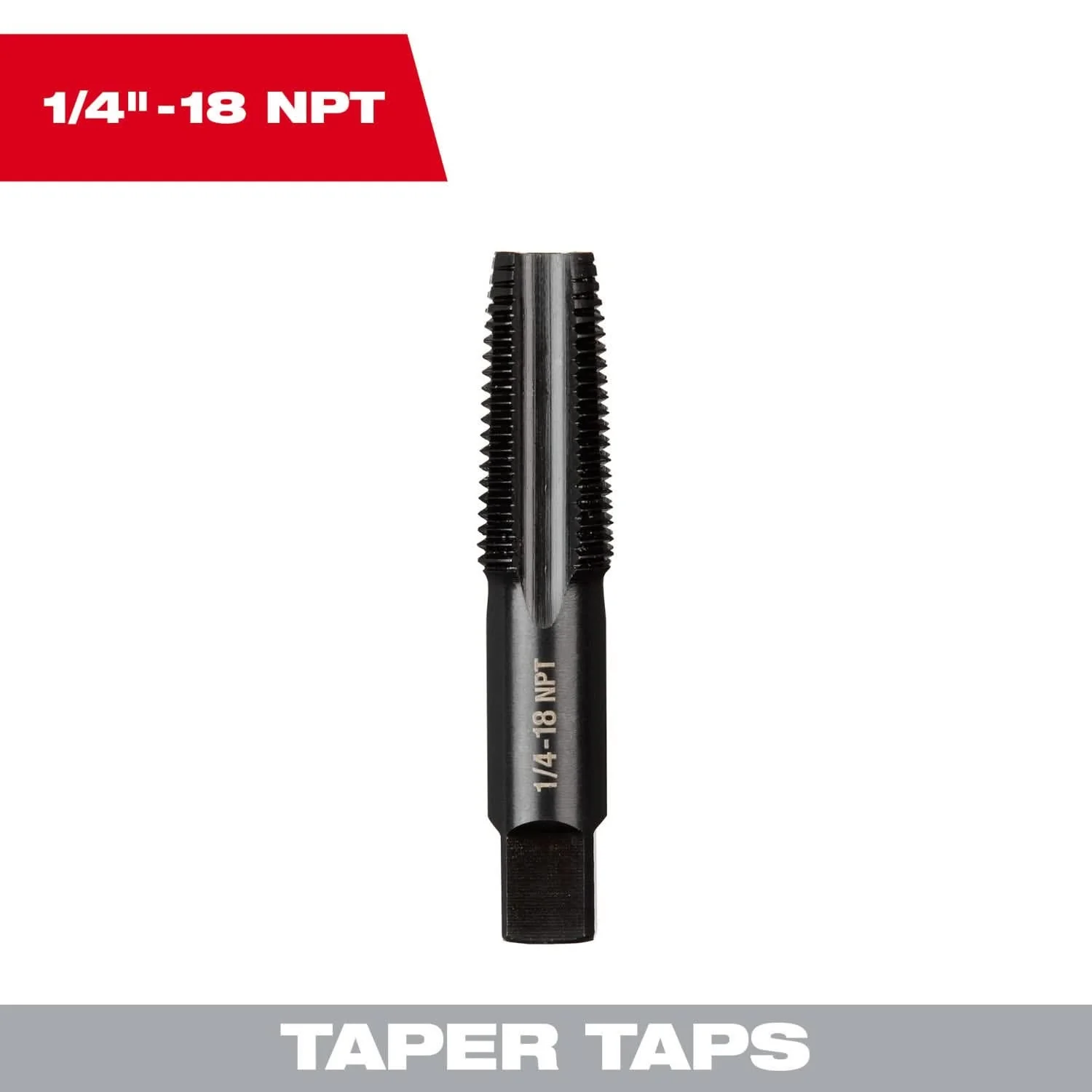 Milwaukee 49-57-5191 1/4"-18 NPT Straight Flute Taper Tap - Image 3