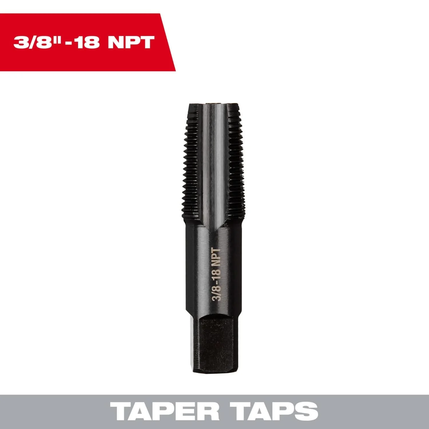 Milwaukee 49-57-5292 3/8"-18 NPT Straight Flute Taper Tap - Image 3