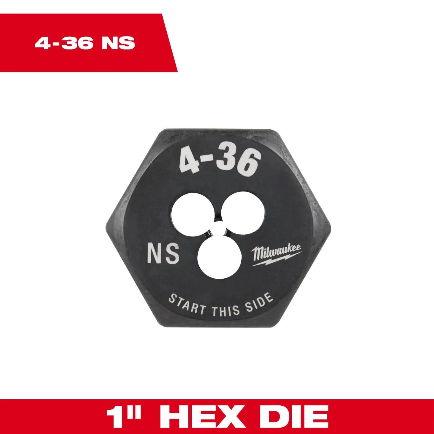 Milwaukee 49-57-5307 4-36 NS 1-Inch Hex Threading Die - Image 3