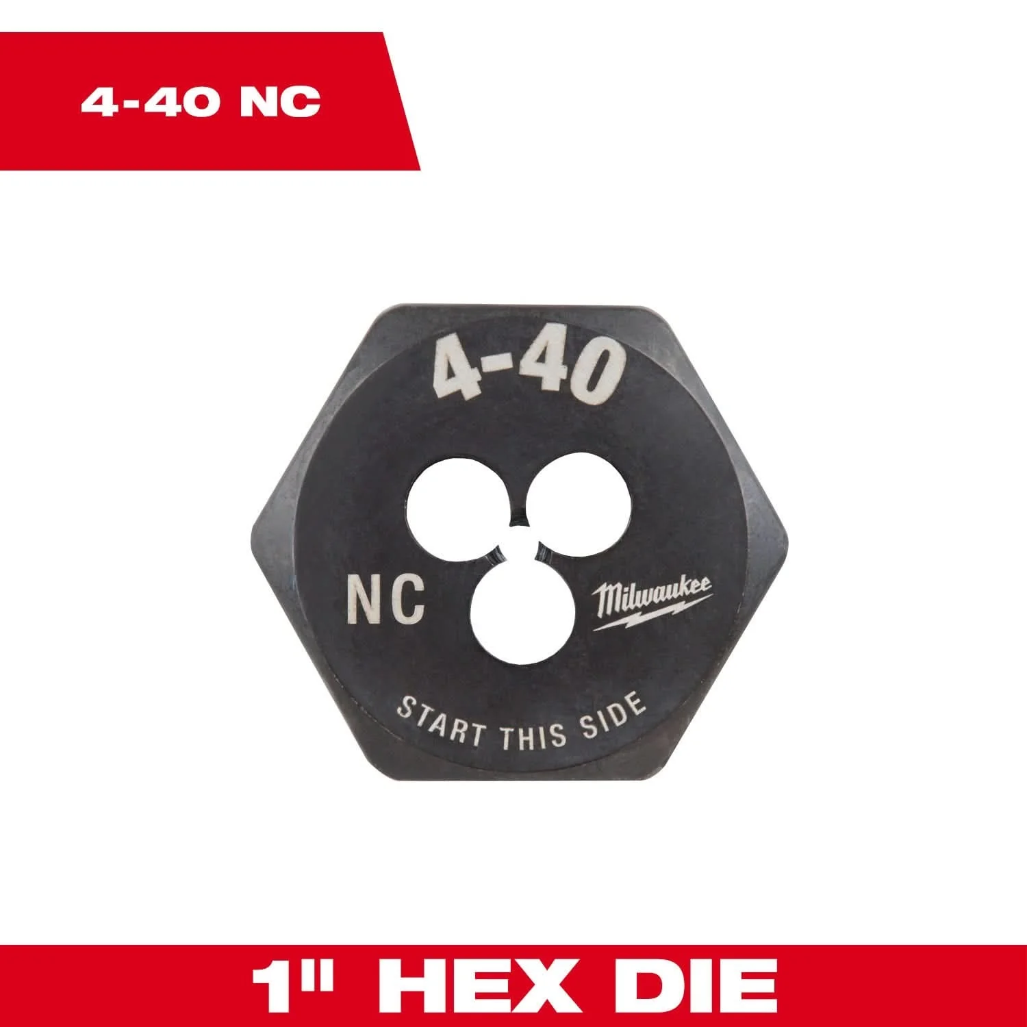 Milwaukee 49-57-5308 4-40 NC 1-Inch Hex Threading Die - Image 3