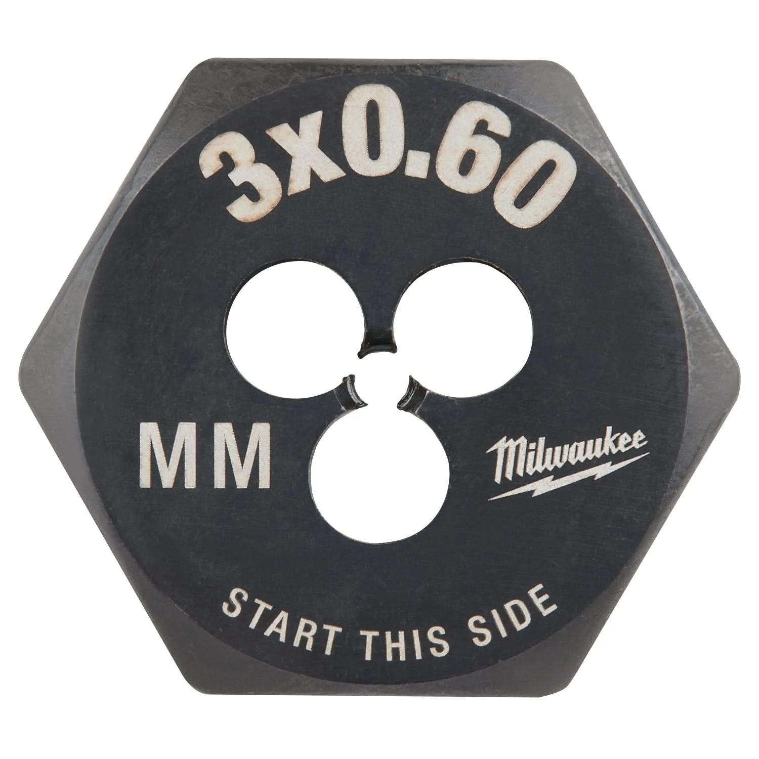 Milwaukee 49-57-5310 M3-0.60 mm 1-Inch Hex Threading Die - Image 1