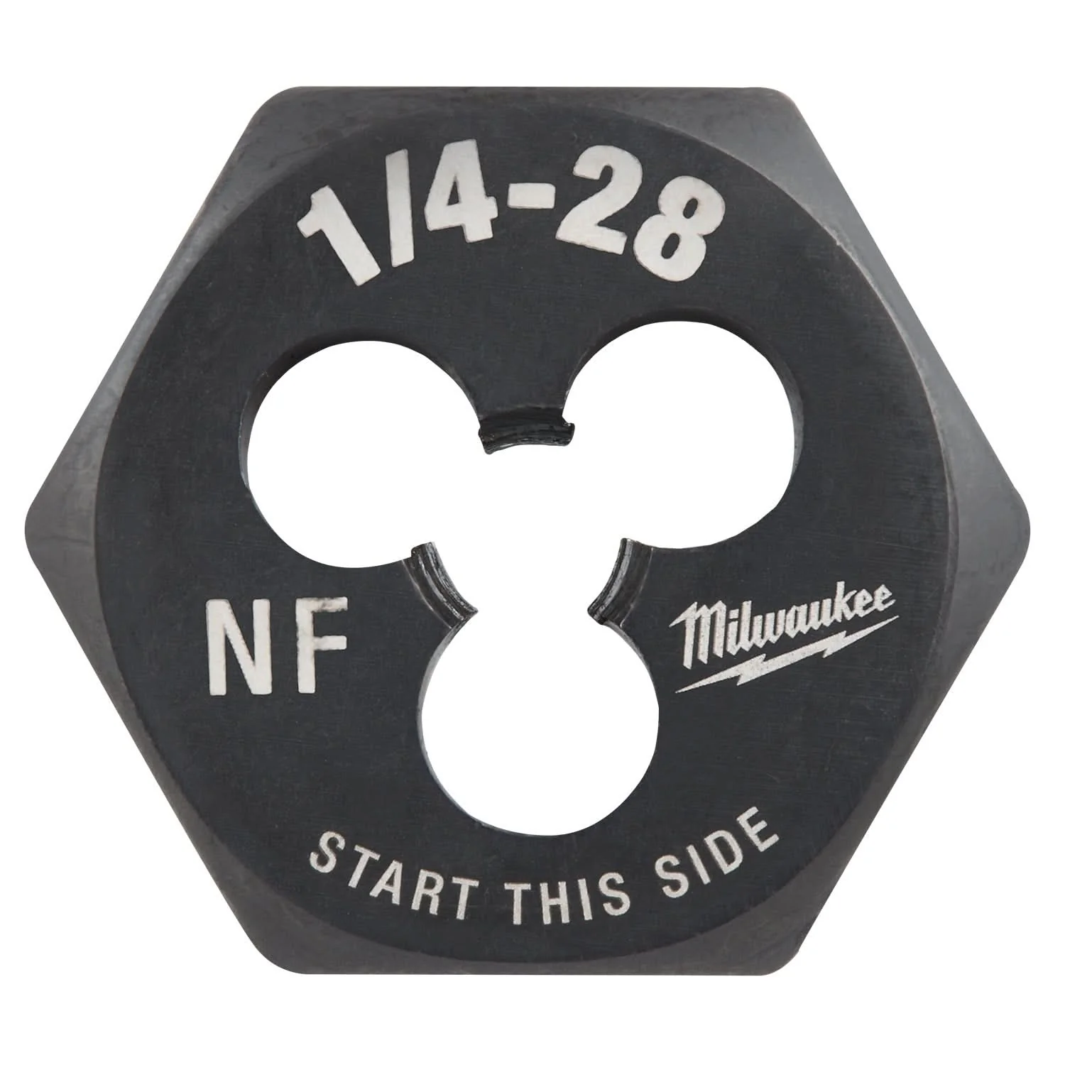 Milwaukee 49-57-5338 1/4"-28 NF 1-Inch Hex Threading Die - Image 1